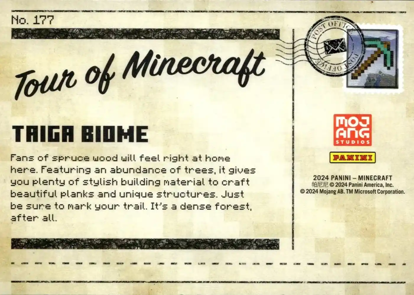Greetings from the Taiga Biome (Base) card back