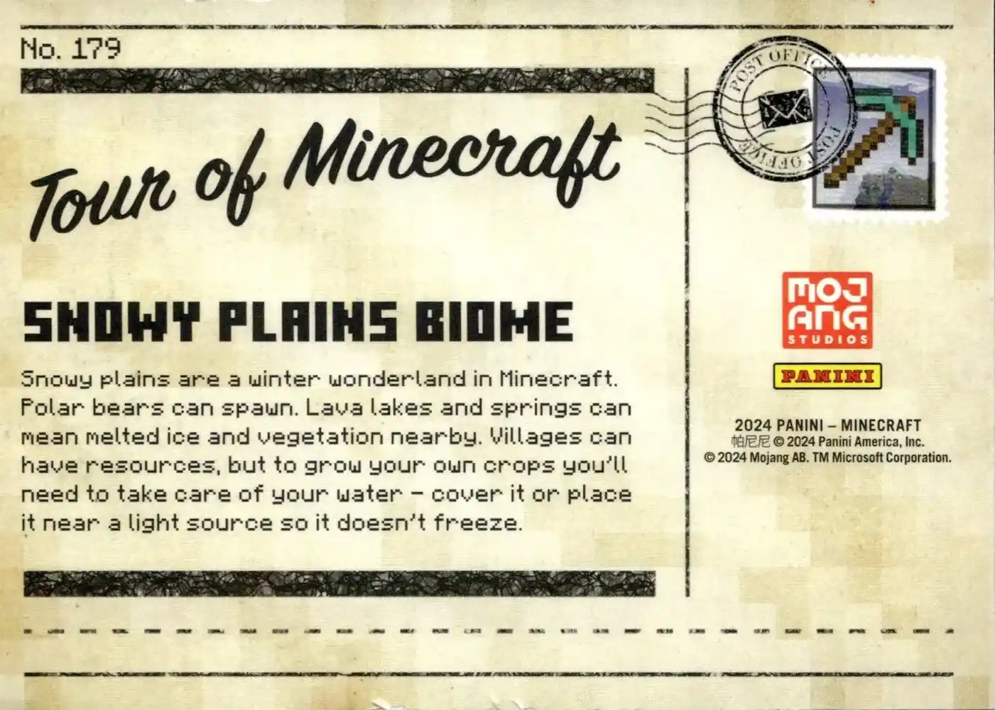 Greetings from the Snowy Plains Biome (Base) card back