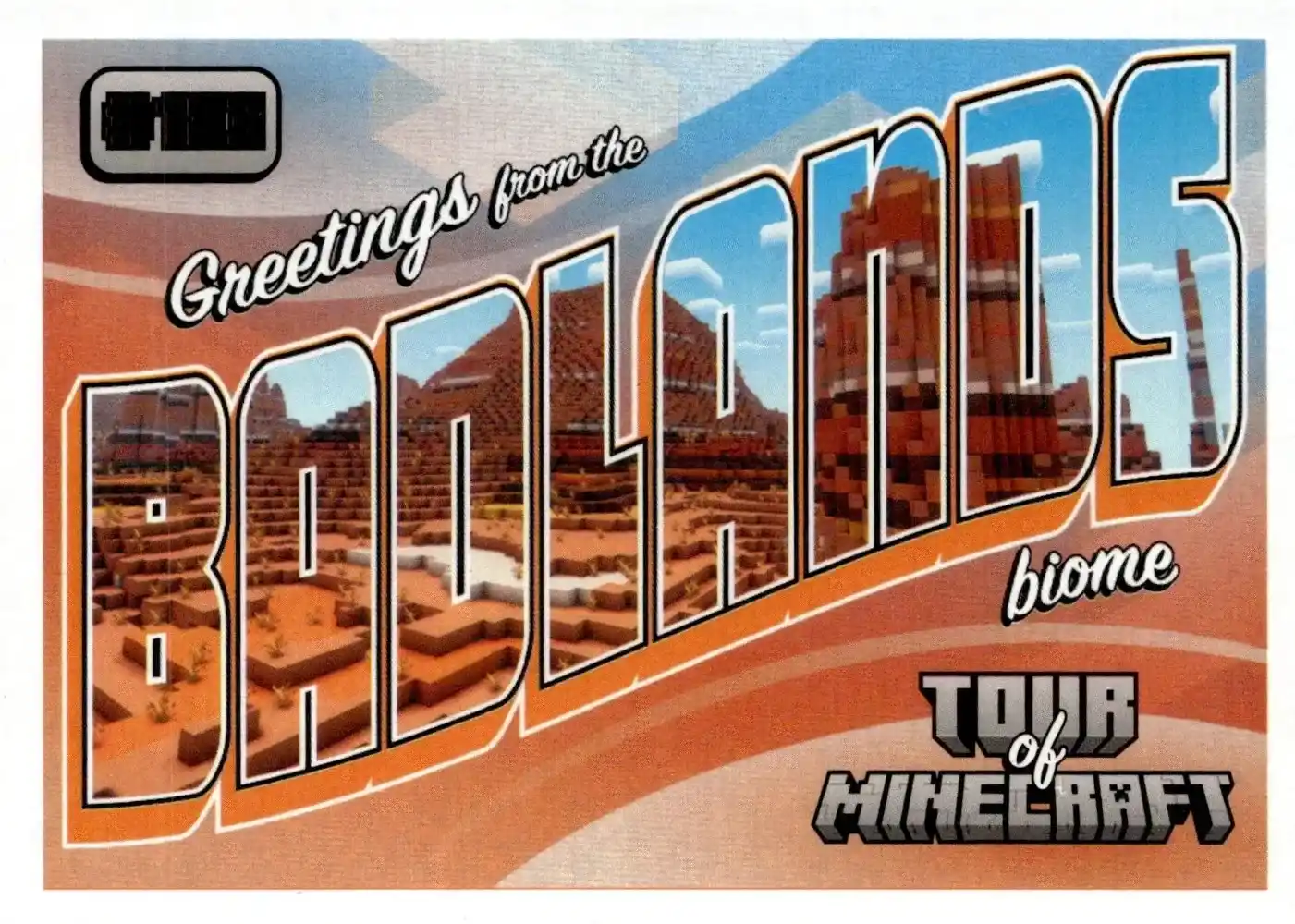 Greetings from the Badlands Biome card front