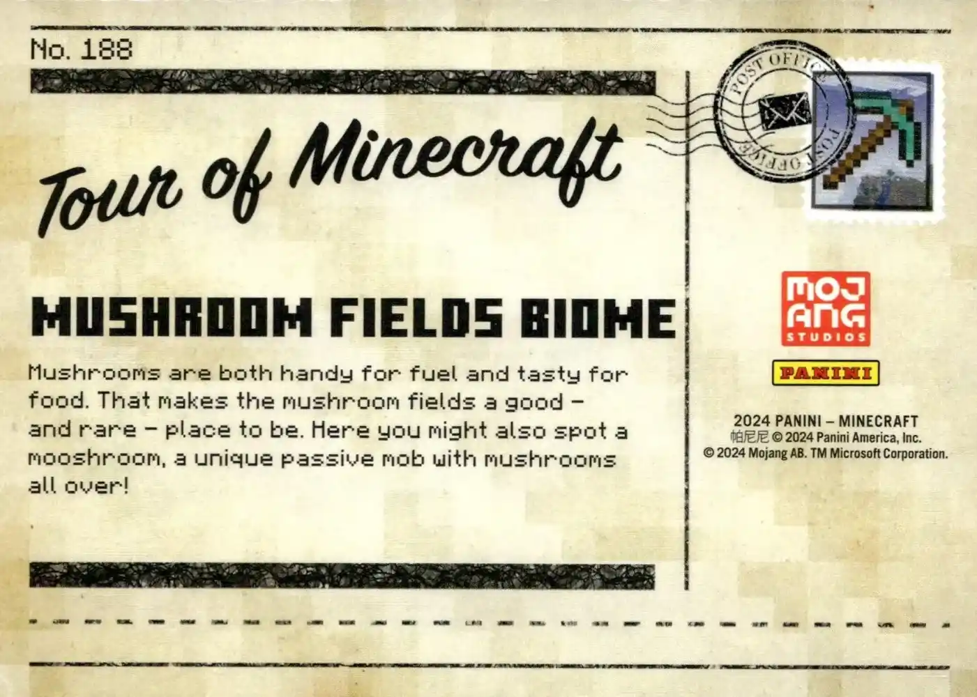 Greetings from the Mushroom Fields Biome (Base) card back