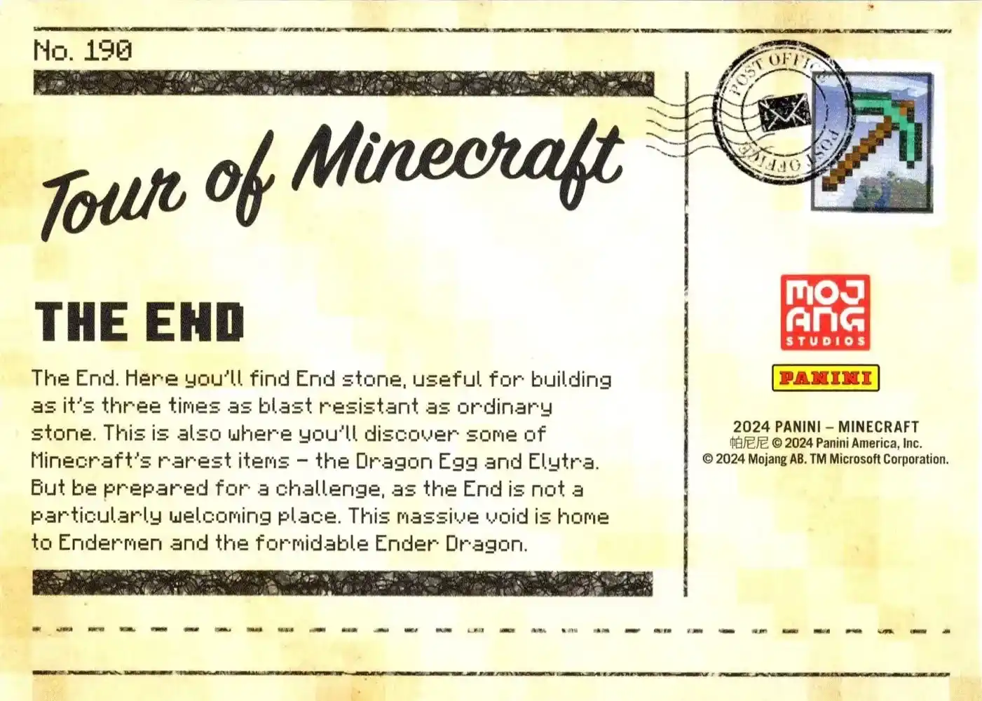Greetings from the End (Base) card back