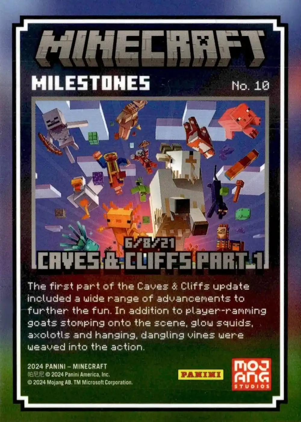 6/8/21 - Caves & Cliffs Part 1 (Milestone) card back