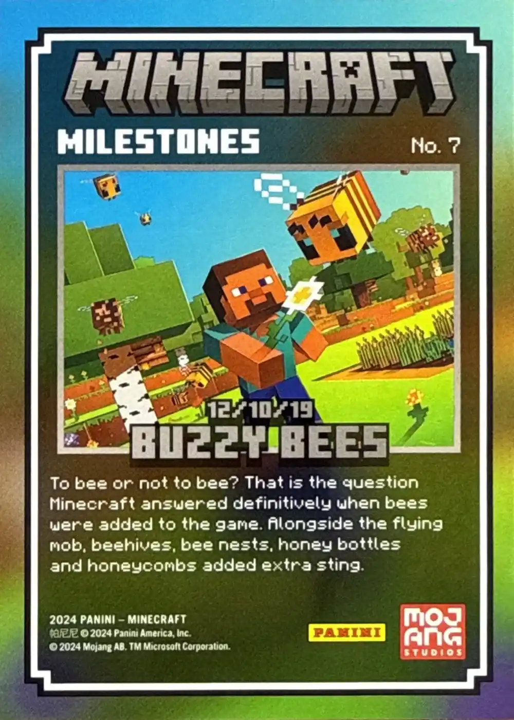 12/10/19 - Buzzy Bees (Milestone) card back