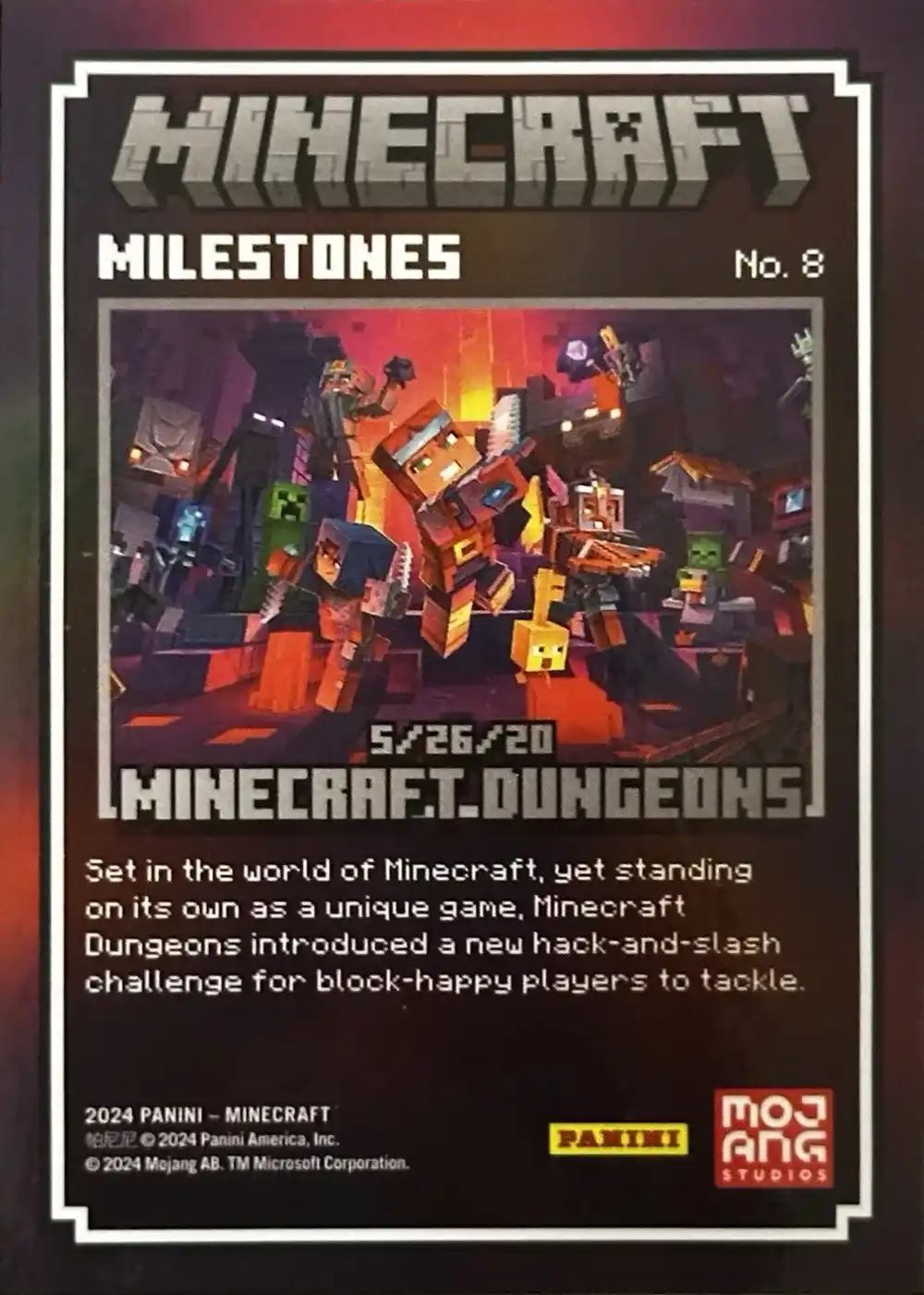 5/26/20 - Minecraft Dungeons (Milestone) card back