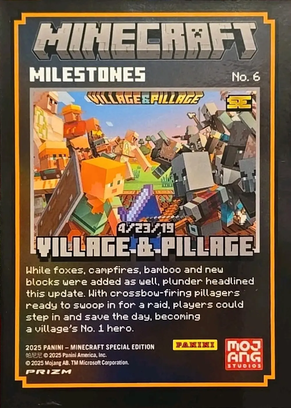 4/23/19 - Village & Pillage (Milestone) card back