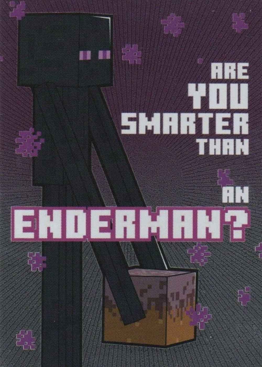 Are you smarter than an enderman card front