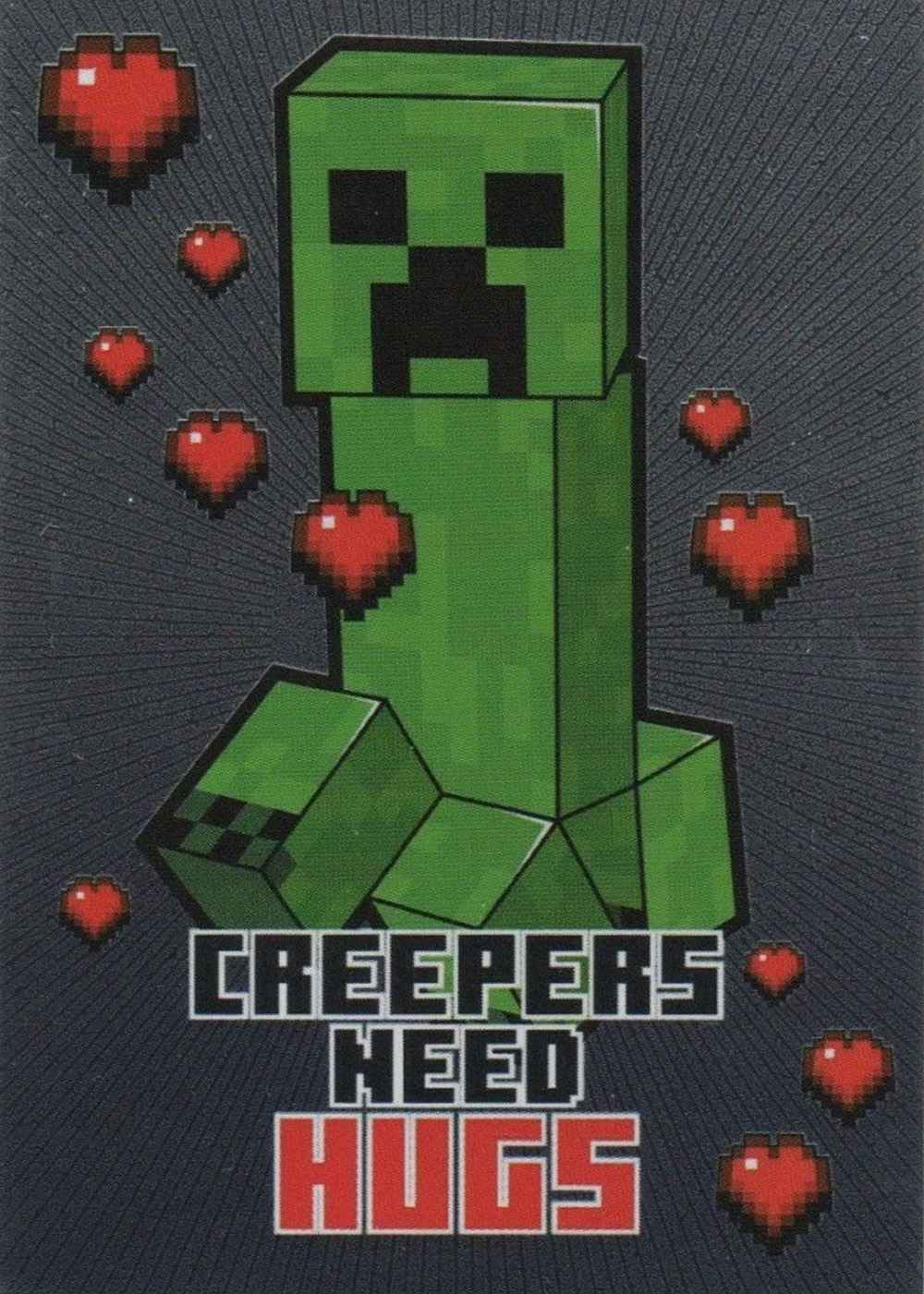Creepers need hugs card front