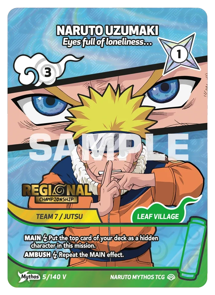 Naruto Uzumaki (Mythos V2, Regional Championship) card front
