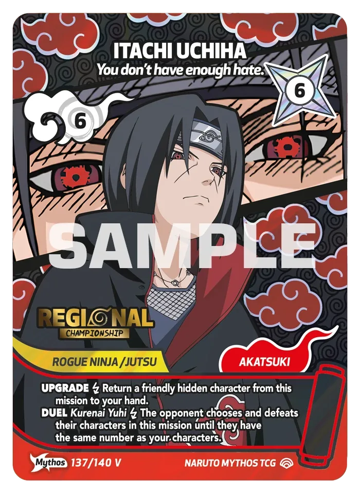 Itachi Uchiha (Mythos V2, Regional Championship) card front