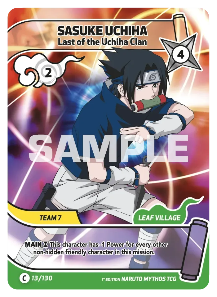 Sasuke Uchiha card front