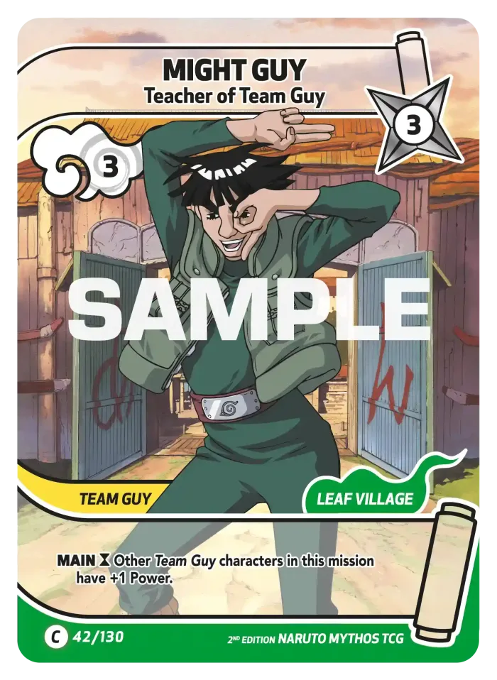 Might Guy card front