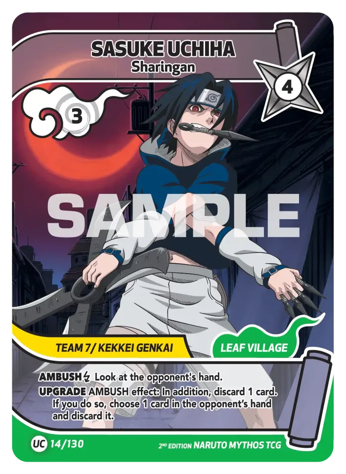 Sasuke Uchiha card front