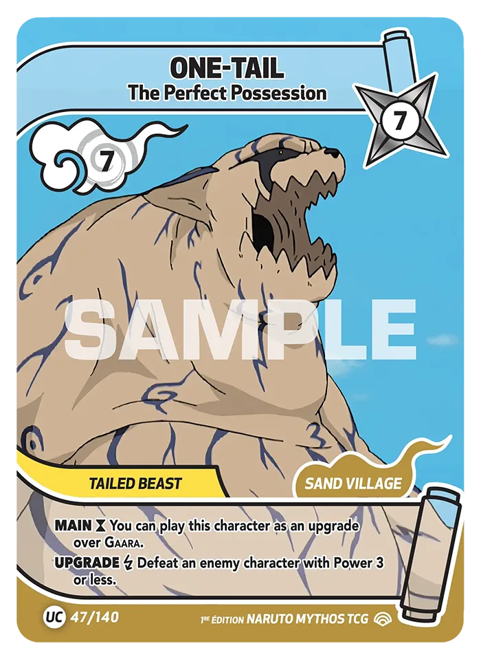One-tail card front