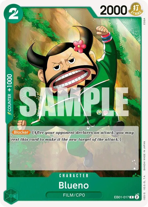 Blueno card front