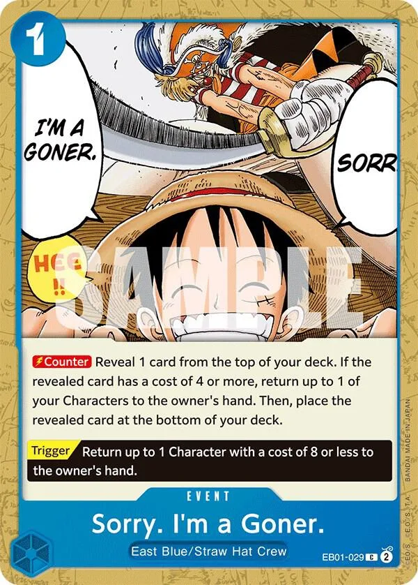 Sorry. I'm a Goner. card front