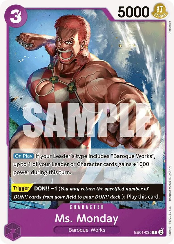 Ms. Monday card front