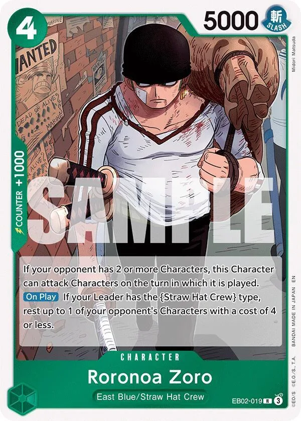 Roronoa Zoro card front