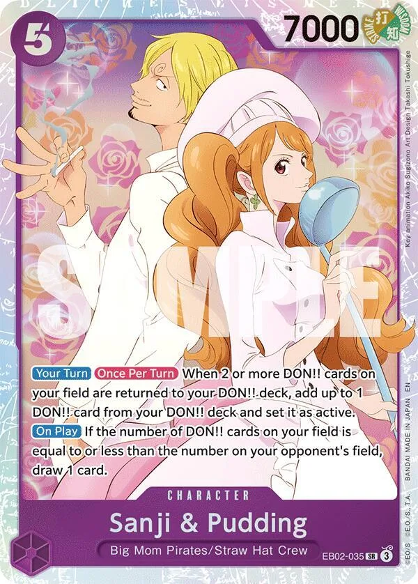 Sanji & Pudding card front