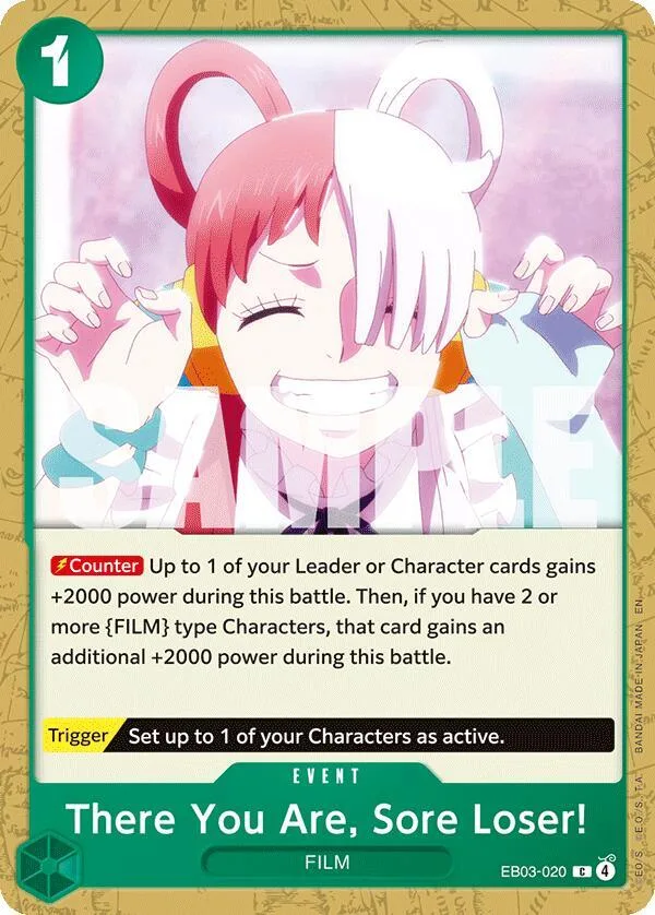 There You Are, Sore Loser! card front