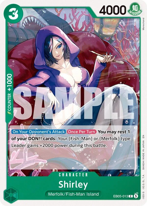 Shirley card front