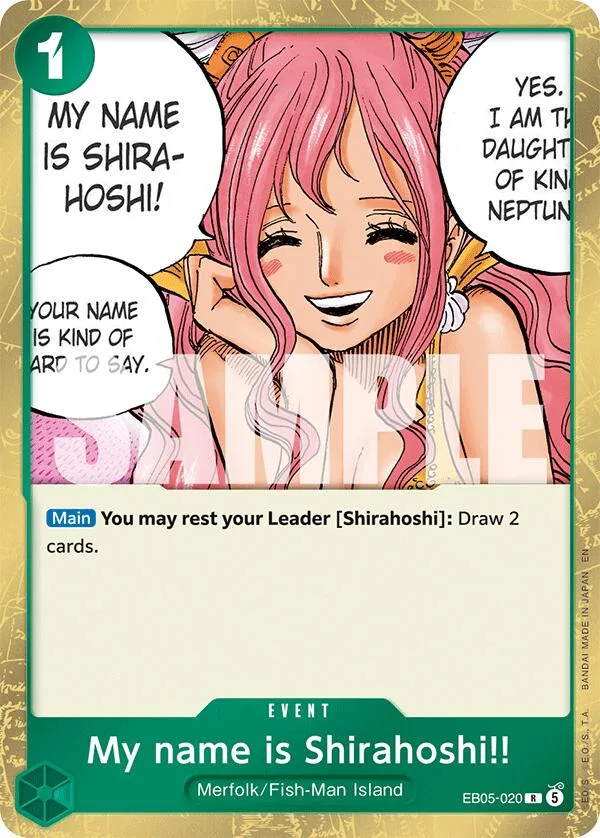 My name is Shirahoshi!! card front