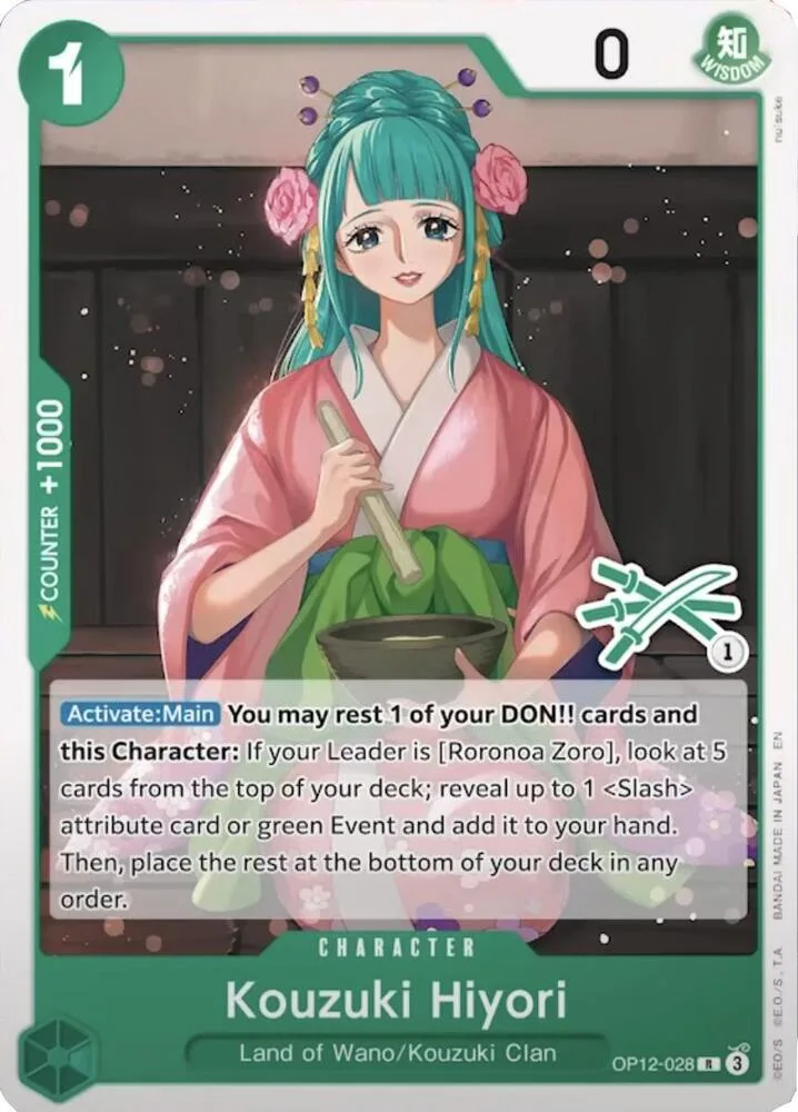 Kouzuki Hiyori (Zoro Deck) card front