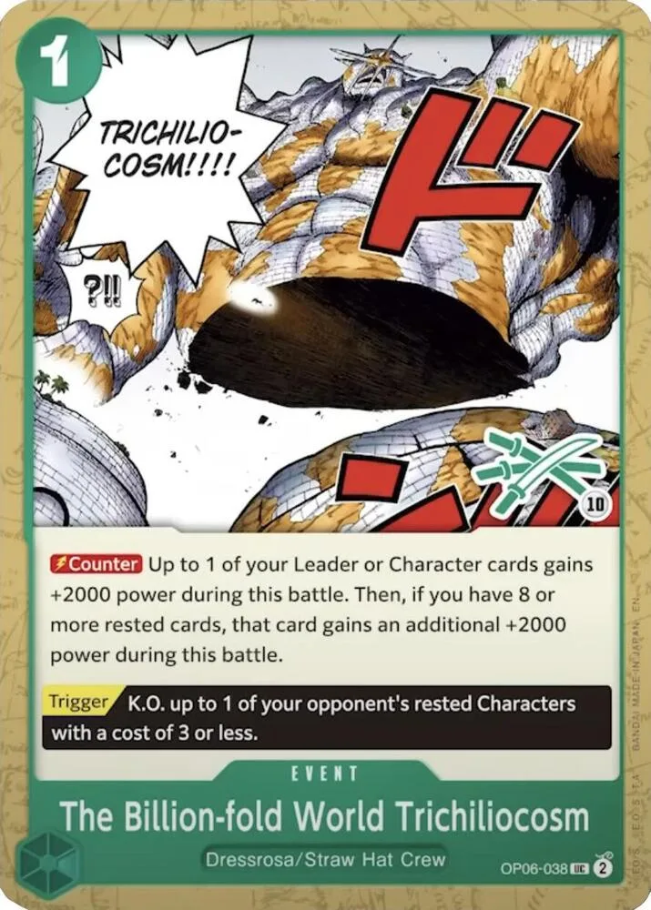 The Billion-fold World Trichiliocosm (Zoro Deck) card front