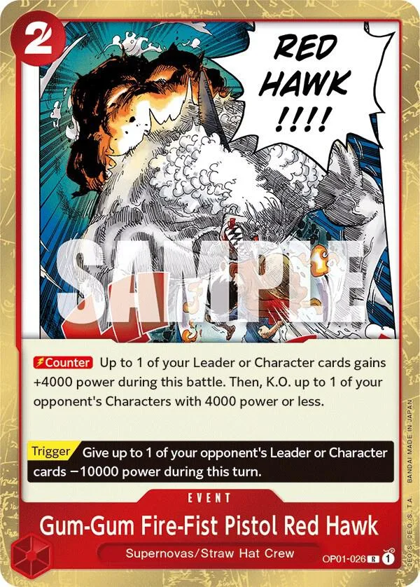 Gum-Gum Fire-Fist Pistol Red Hawk card front