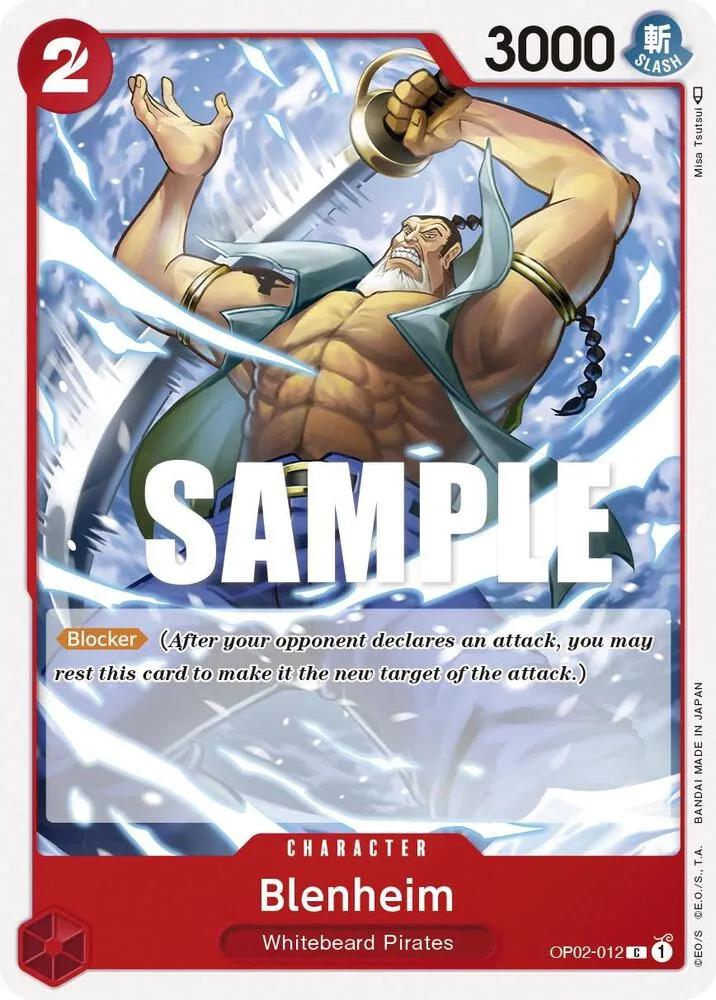 Blenheim card front