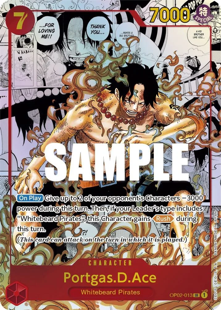 Portgas.D.Ace (Parallel) (Manga) (Alternate Art) card front