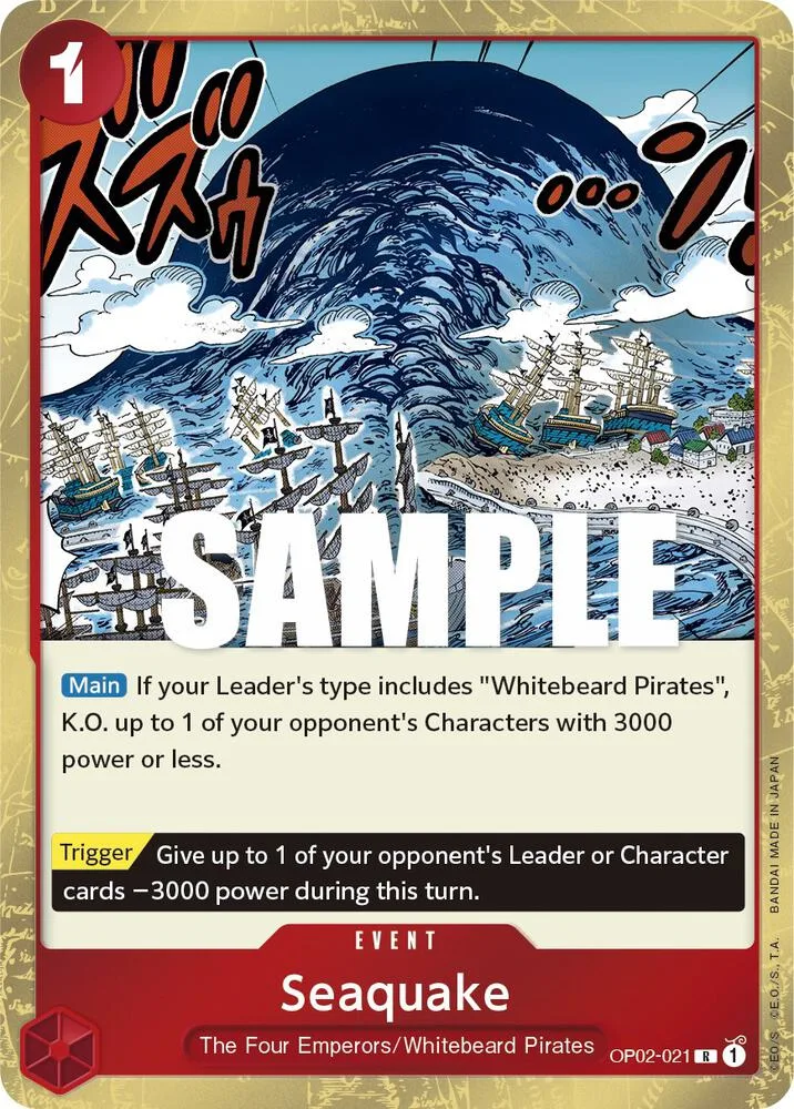 Seaquake card front