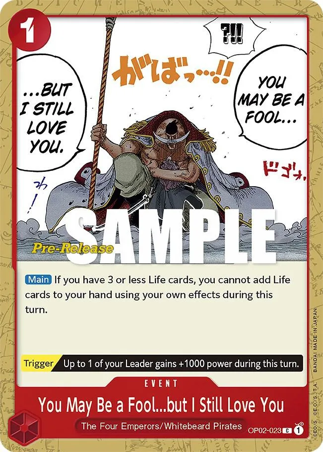 You May Be a Fool...but I Still Love You card front