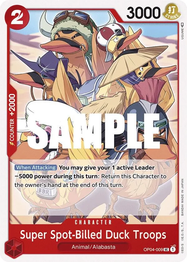 Super Spot-Billed Duck Troops card front