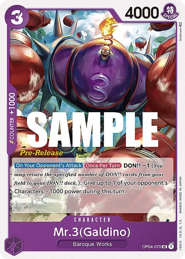 Mr.3 (Galdino) card front