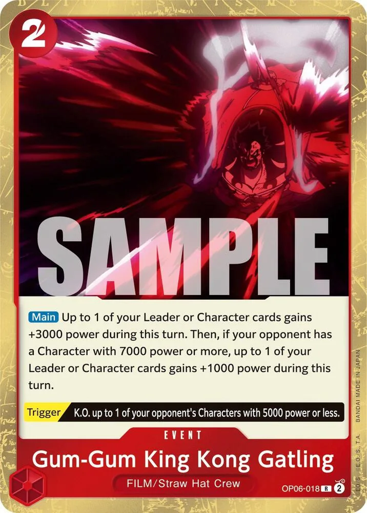 Gum-Gum King Kong Gatling card front