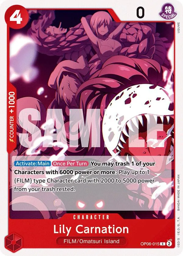 Lily Carnation card front