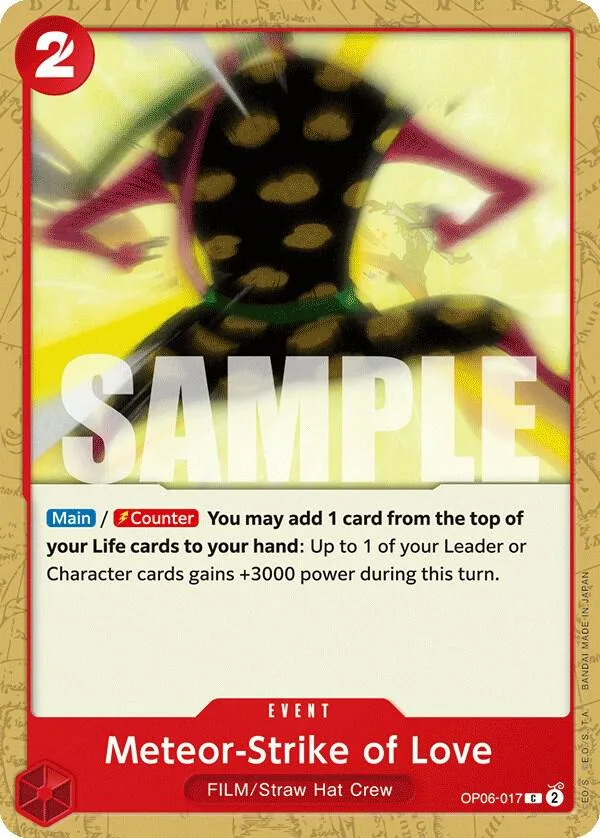 Meteor-Strike of Love card front