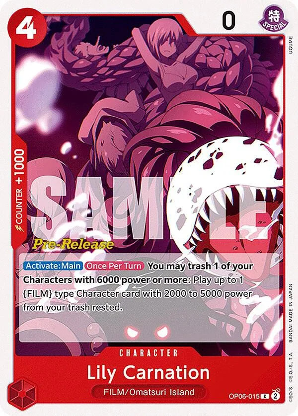 Lily Carnation card front