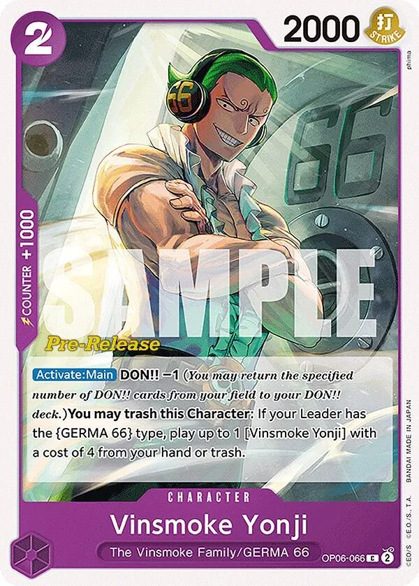 Vinsmoke Yonji card front
