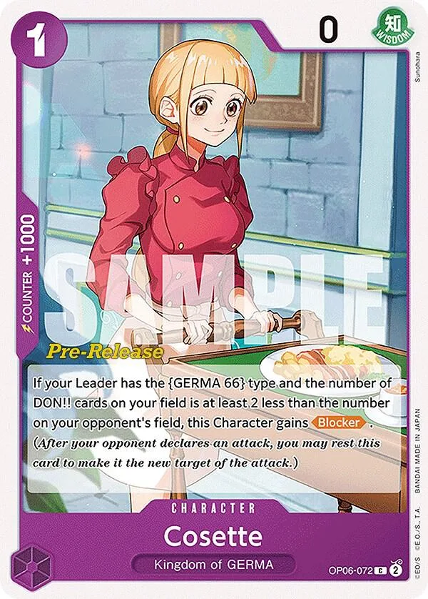 Cosette card front