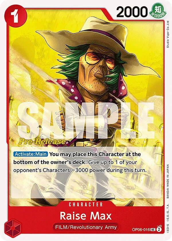 Raise Max card front