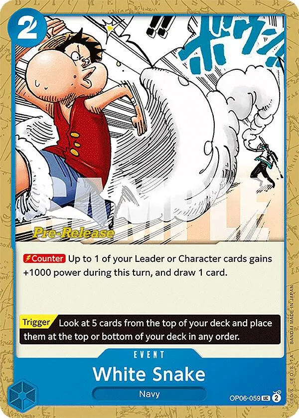 White Snake card front