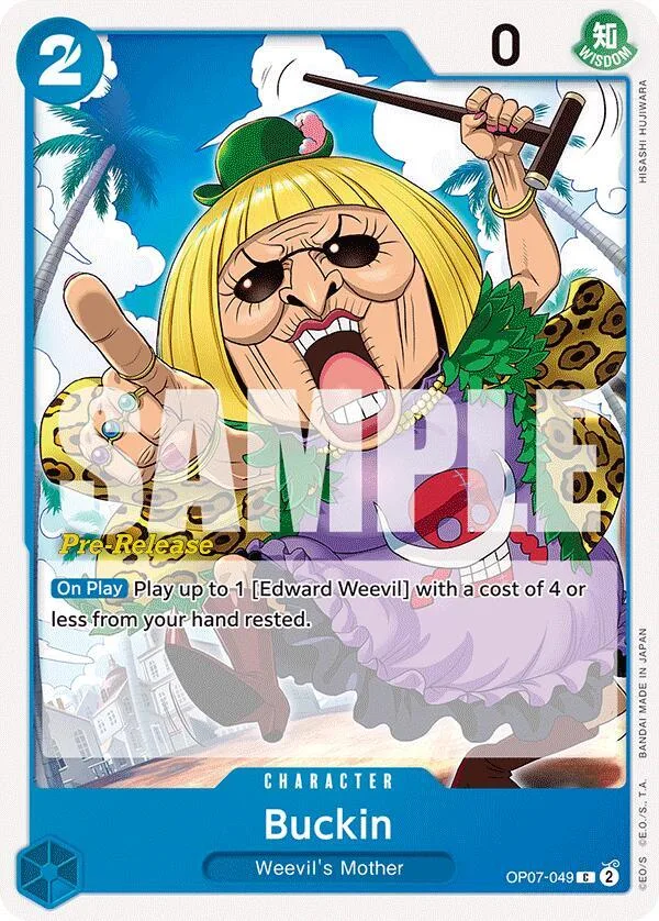 Buckin card front