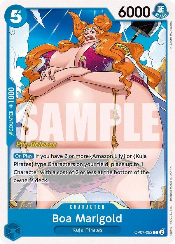 Boa Marigold card front