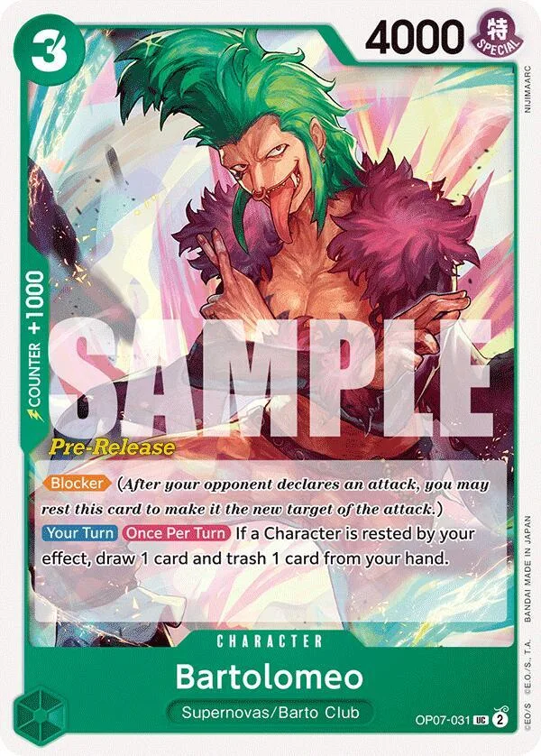 Bartolomeo card front