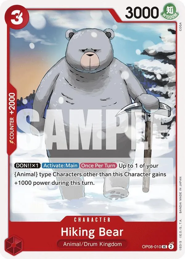 Hiking Bear card front