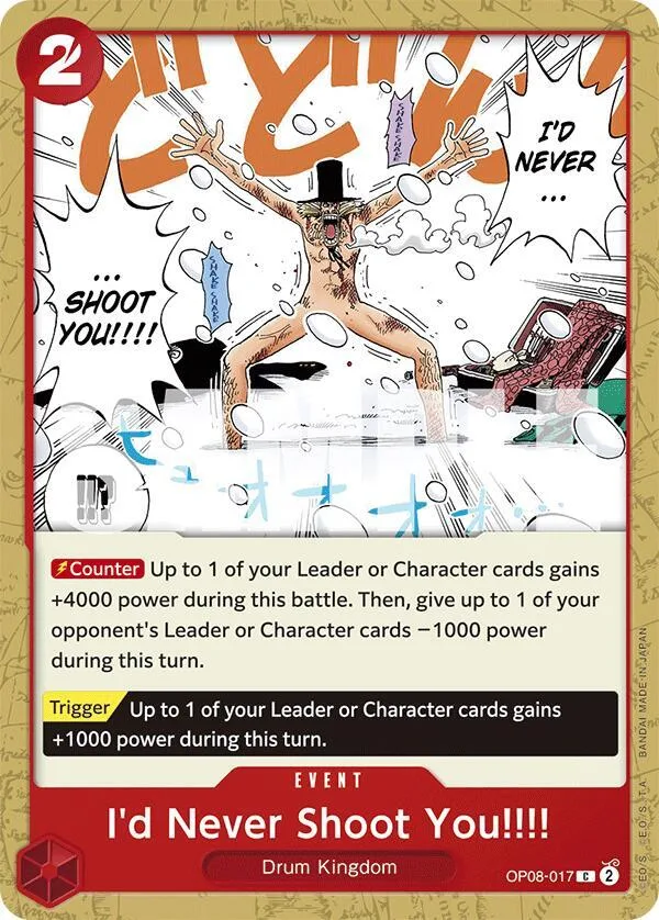 I'd Never Shoot You!!!! card front