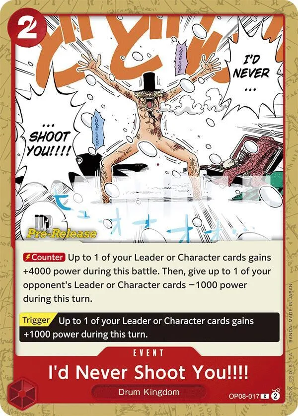 I'd Never Shoot You!!!! card front