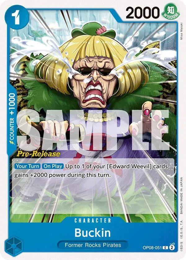 Buckin card front