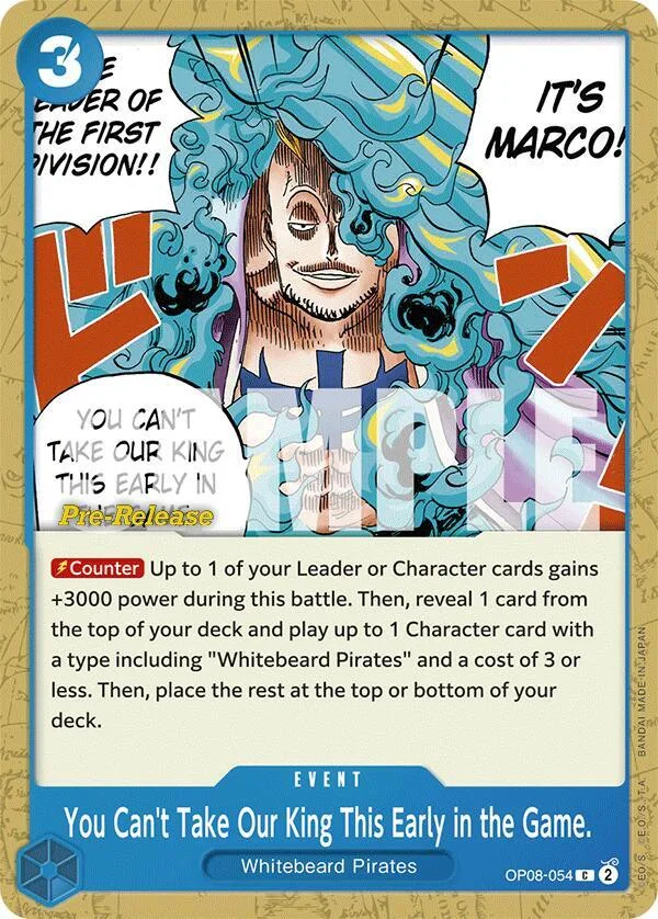 You Can't Take Our King This Early in the Game. card front